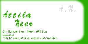 attila neer business card